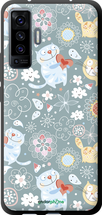 TPU чехол Кошенята v3 для Vivo X50 - 1223b-1955 изображение 