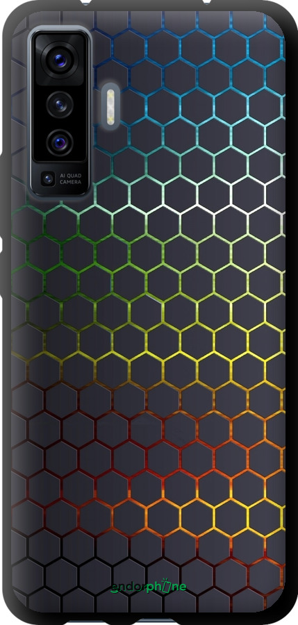 TPU чехол Переливающиеся соты для Vivo X50 - 498b-1955 изображение 