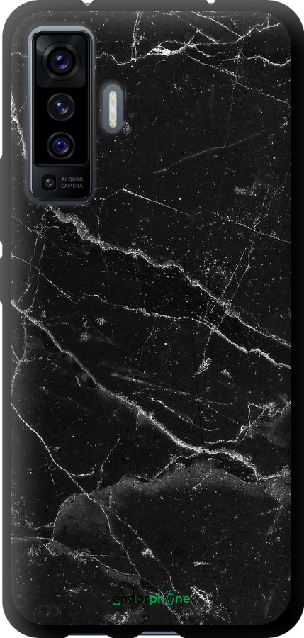 TPU black чехол Black Marble v2 для Vivo X50 - 5568b-1955 изображение 