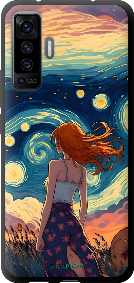 TPU чехол Девушка Арт для Vivo X50 - 6325b-1955 изображение 