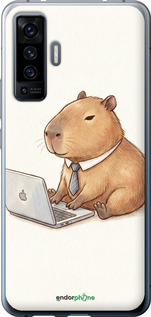 Силиконовый чехол 'Funny Capybara CEO Working' для Vivo X50 изображение 1