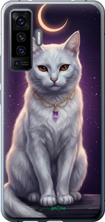 Силіконовий чехол Mystic White Cat Gothic Dark Purple Gold для Vivo X50 - 6805u-1955 изображение 