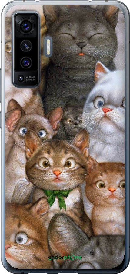 

Силіконовий чохол "Коти" для Vivo X50