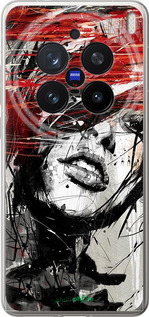 Силіконовий чехол Обличчя дівчини для Vivo X200 PRO - 1162u-3883 изображение 