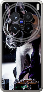 Силиконовый чехол Бульдог-фотограф для Vivo X200 PRO - 142u-3883 изображение 