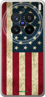 Силиконовый чехол Флаг США для Vivo X200 PRO - 395u-3883 изображение 