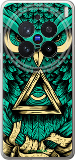 Силиконовый чехол Сова Арт-тату для Vivo X200 PRO - 3971u-3883 изображение 