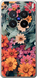 Силиконовый чехол Beauty flowers для Vivo X200 PRO - 4050u-3883 изображение 