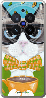 Силіконовий чехол Cat&Coffee для Vivo X200 PRO - 4053u-3883 изображение 