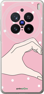 Силиконовый чехол Половинка сердца для Vivo X200 PRO - 4340u-3883 изображение 