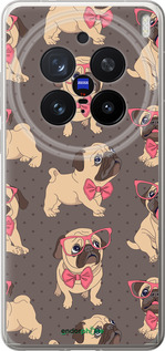Силиконовый чехол мопсики 2 для Vivo X200 PRO - 4362u-3883 изображение 