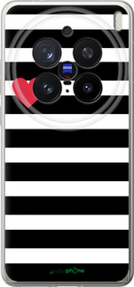 Силиконовый чехол Черно-белые полосы для Vivo X200 PRO - 4461u-3883 изображение 