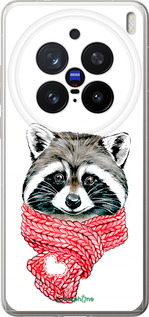 Силиконовый чехол Енот в шарфе для Vivo X200 PRO - 4688u-3883 изображение 