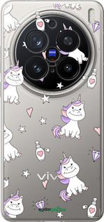 Силиконовый чехол Единорожка v2 для Vivo X200 PRO - 4703u-3883 изображение 