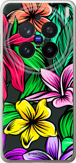 Силиконовый чехол Тропические цветы 1 для Vivo X200 PRO - 4753u-3883 изображение 