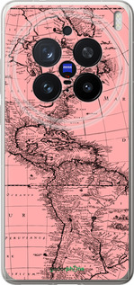 Силиконовый чехол Карта для Vivo X200 PRO - 4794u-3883 изображение 