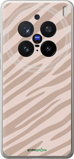 Силіконовий чехол Зебра беж для Vivo X200 PRO - 4875u-3883 изображение 
