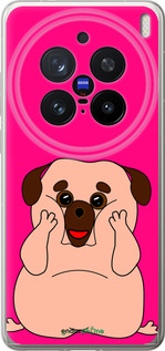 Силіконовий чехол Веселий мопс для Vivo X200 PRO - 4908u-3883 изображение 