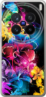 Силиконовый чехол Абстрактные цветы для Vivo X200 PRO - 511u-3883 изображение 
