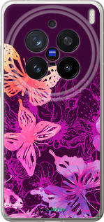 Силіконовий чехол Метелики v2 для Vivo X200 PRO - 5475u-3883 изображение 