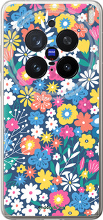 Силиконовый чехол Цветочный фон v4 для Vivo X200 PRO - 5494u-3883 изображение 