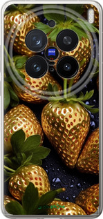 Силиконовый чехол Золотая клубника для Vivo X200 PRO - 5637u-3883 изображение 