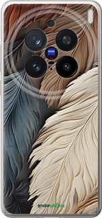 Силіконовий чехол Листя в стилі бохо для Vivo X200 PRO - 5643u-3883 изображение 