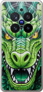 Силиконовый чехол Зелёный дракон для Vivo X200 PRO - 5816u-3883 изображение 