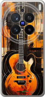 Силиконовый чехол Чехол для телефона Оранжевая Гитара для Vivo X200 PRO - 5934u-3883 изображение 