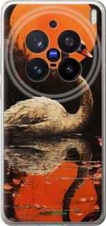 Силиконовый чехол Лебедь для Vivo X200 PRO - 5964u-3883 изображение 