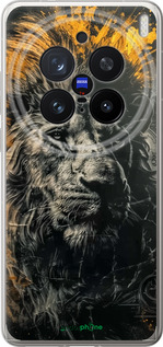 Силіконовий чехол Лев у золотих фарбах для Vivo X200 PRO - 6155u-3883 изображение 