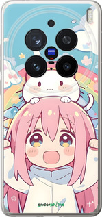 Силіконовий чехол Девочка аниме радуга для Vivo X200 PRO - 6304u-3883 изображение 