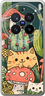 Силіконовий чехол Коти гриби для Vivo X200 PRO - 6321u-3883 изображение 