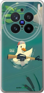 Силіконовий чехол Каченя з автоматом для Vivo X200 PRO - 6356u-3883 изображение 