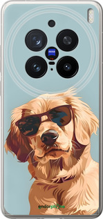 Силіконовий чехол Пес в очках для Vivo X200 PRO - 6381u-3883 изображение 