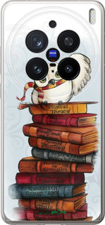 Силіконовий чехол Сова та книги для Vivo X200 PRO - 6436u-3883 изображение 