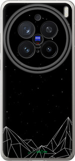 Силіконовий чехол Чорно білі абстрактні гори для Vivo X200 PRO - 6437u-3883 изображение 