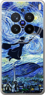 Силиконовый чехол С изображением Мэри Поппинс «Звездная ночь» для Vivo X200 PRO - 6487u-3883 изображение 