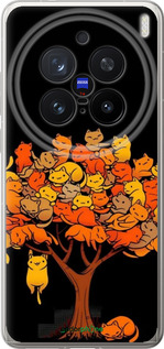 Силиконовый чехол Дерево и котики для Vivo X200 PRO - 6516u-3883 изображение 