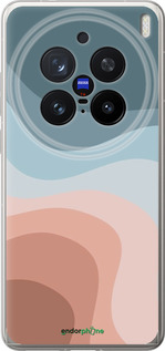 Силиконовый чехол С синими и розовыми волнами в стиле ретро для Vivo X200 PRO - 6532u-3883 изображение 