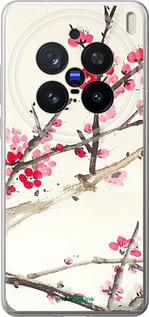 Силиконовый чехол Принт с изображением цветения сакуры для Vivo X200 PRO - 6545u-3883 изображение 