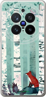 Силиконовый чехол Лис в зелёном лесу для Vivo X200 PRO - 6547u-3883 изображение 