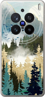 Силиконовый чехол С изображением лесного пейзажа для Vivo X200 PRO - 6548u-3883 изображение 