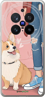 Силіконовий чехол Корги 3 для Vivo X200 PRO - 6707u-3883 изображение 