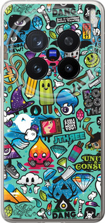 Силіконовий чехол Стікер бомбінг 1 для Vivo X200 PRO - 693u-3883 изображение 