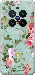 Силиконовый чехол Цветочные обои 2 для Vivo X200 PRO - 862u-3883 изображение 