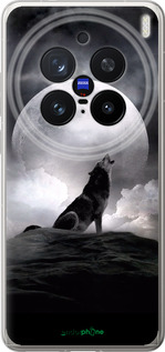 Силіконовий чехол Вовк, що виє для Vivo X200 PRO - 934u-3883 изображение 