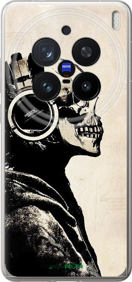 Силиконовый чехол Скелет-меломан v2 для Vivo X200 PRO - 1200u-3883 изображение 
