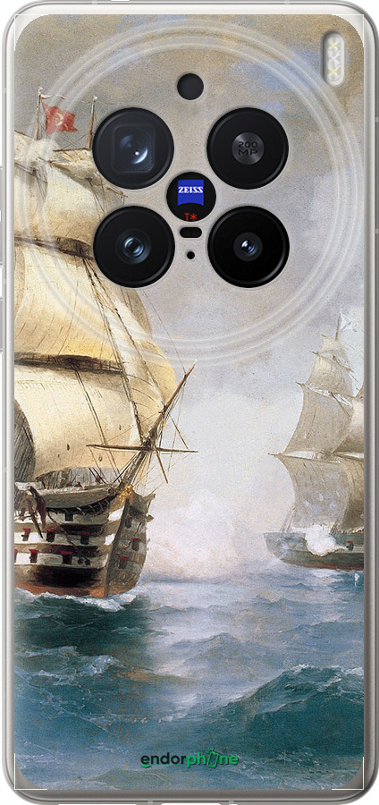 Силиконовый чехол Айвазовский. Корабли для Vivo X200 PRO - 160u-3883 изображение 