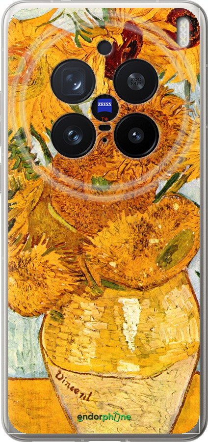 Силиконовый чехол Винсент Ван Гог. Подсолнухи для Vivo X200 PRO - 162u-3883 изображение 